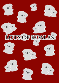 LOTS OF KOALAS-DARK RED