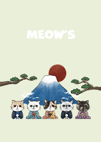 meow's new year / pale green