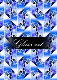 Glass art-blue