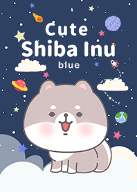 misty cat-White Shiba Inu Galaxy blue