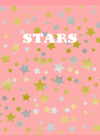 glitter stars on light pink