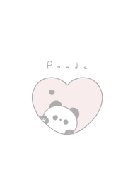 Panda in Heart(line)/pink white.