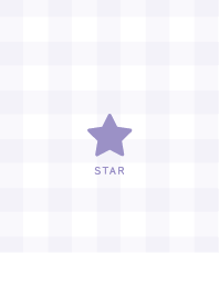 Star&Gingham check//White&Dull Purple 10