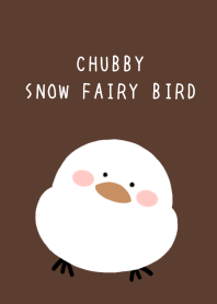 CHUBBY SNOW FAIRY BIRD/DEEP BROWN