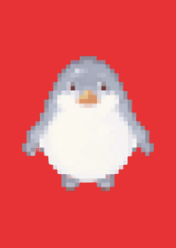 企鹅像素艺术主题红色04
