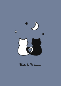 Pair Cats and Moon 15.