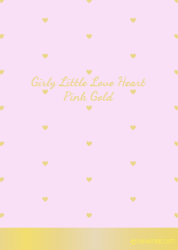 Girly Little Love Heart Pink Gold