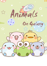 Happy Animals On galaxy Green