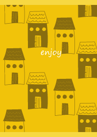 A peaceful house on yellow