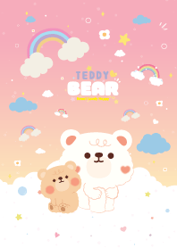 Teddy Bear Sky Rainbow Lovely