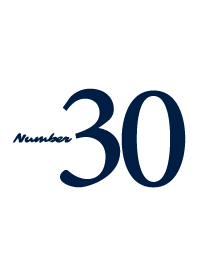 Number 30 White X Dark Navy