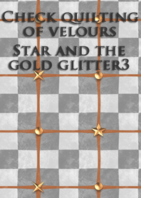 Check quilting of velours<Star,glitter3>