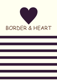 BORDER & HEART -EGGPLANT-
