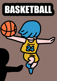 Basketball dunk 01 yellowbrown