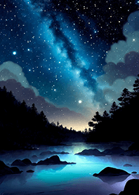 Beautiful starry night view#1495