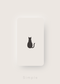 simple and basic black cat