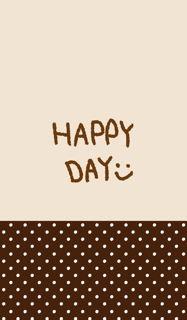 Beige Brown polka-dotted smile20