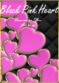 Black Pink Heart cute2