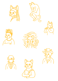 Famous Paintings Cats_white5