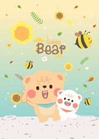 Cubby Bear Sunflower Bee Cute Lovely