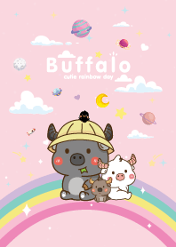 Buffalo Rainbow Star Pink