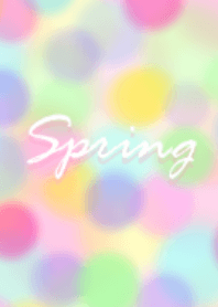 Watercolor dot -Spring-