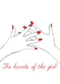 The hands of the girl.