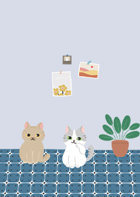 cat in the house / alice blue