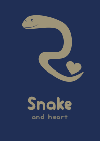 Snake & heart Navy blue