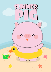 Summer Cute Pig