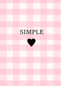 SIMPLE HEART =check pinkblack=