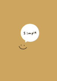 Dull yellow and a smile. Simple.