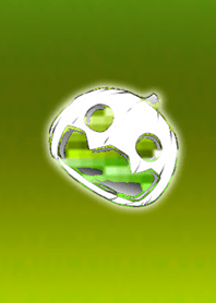 Halloween pumpkin light green
