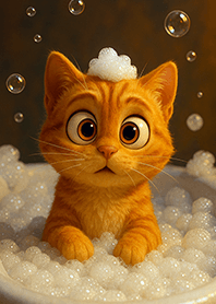 Bathroom Cat : It's comfortable.