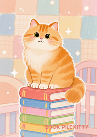 Book Pile Kitty