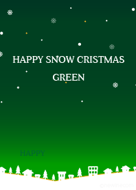ハッピー スノー クリスマス グリーン