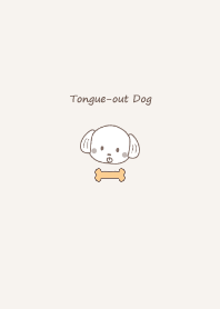 Tongue-out Maltese -beige-