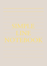 SIMPLE YELLOW LINE NOTEBOOK/BEIGE