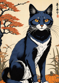 Ukiyo-e - Halloween cat 97f137
