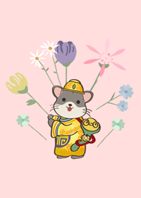 鼠年可愛的花朵