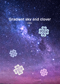 Gradient sky and clover from Japan