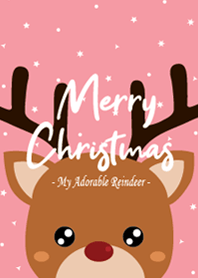 Merry Christmas Adorable Reindeer Japan