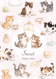 ピンク　ふんわり猫日和