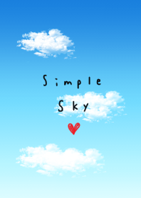 A simple blue sky and a heart.