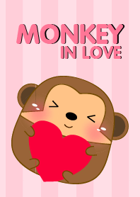 Cute Fat Monkey In Love Theme