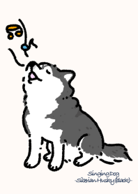 Singing Dog-Siberian Husky(black)-