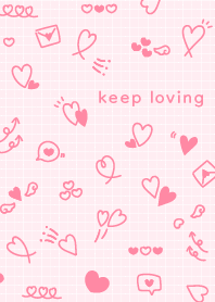 Chic Pink Hearts  Girly LINE Theme