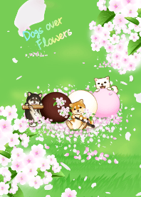 Dogs over Flowers18(cherry, grass)