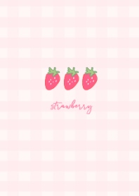 strawberry plaid -pink-