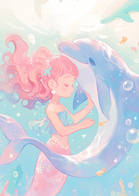 美人魚公主&海豚❤️